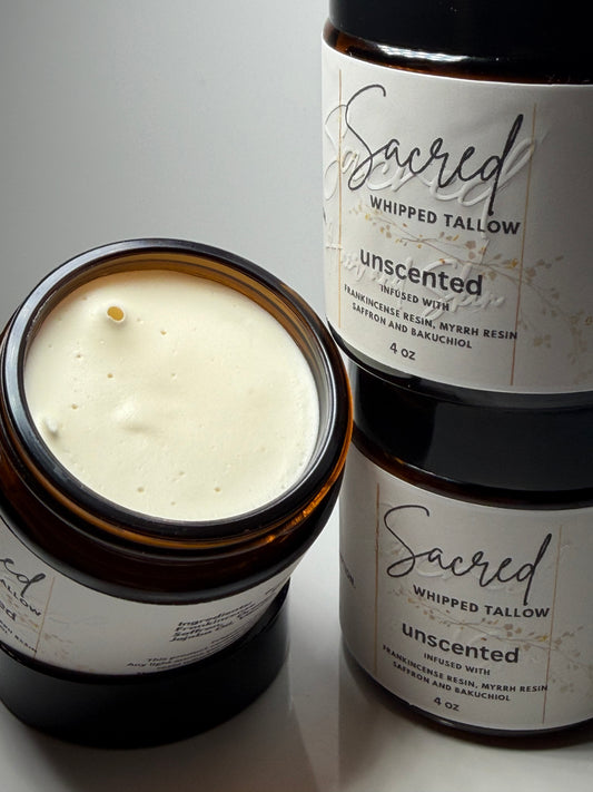 Sacred Unscented Whipped Tallow | 4 oz